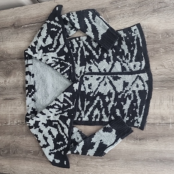 NEW! prAna Alberta Reversible Knit Sweater Gray & Black XS - Picture 4 of 13